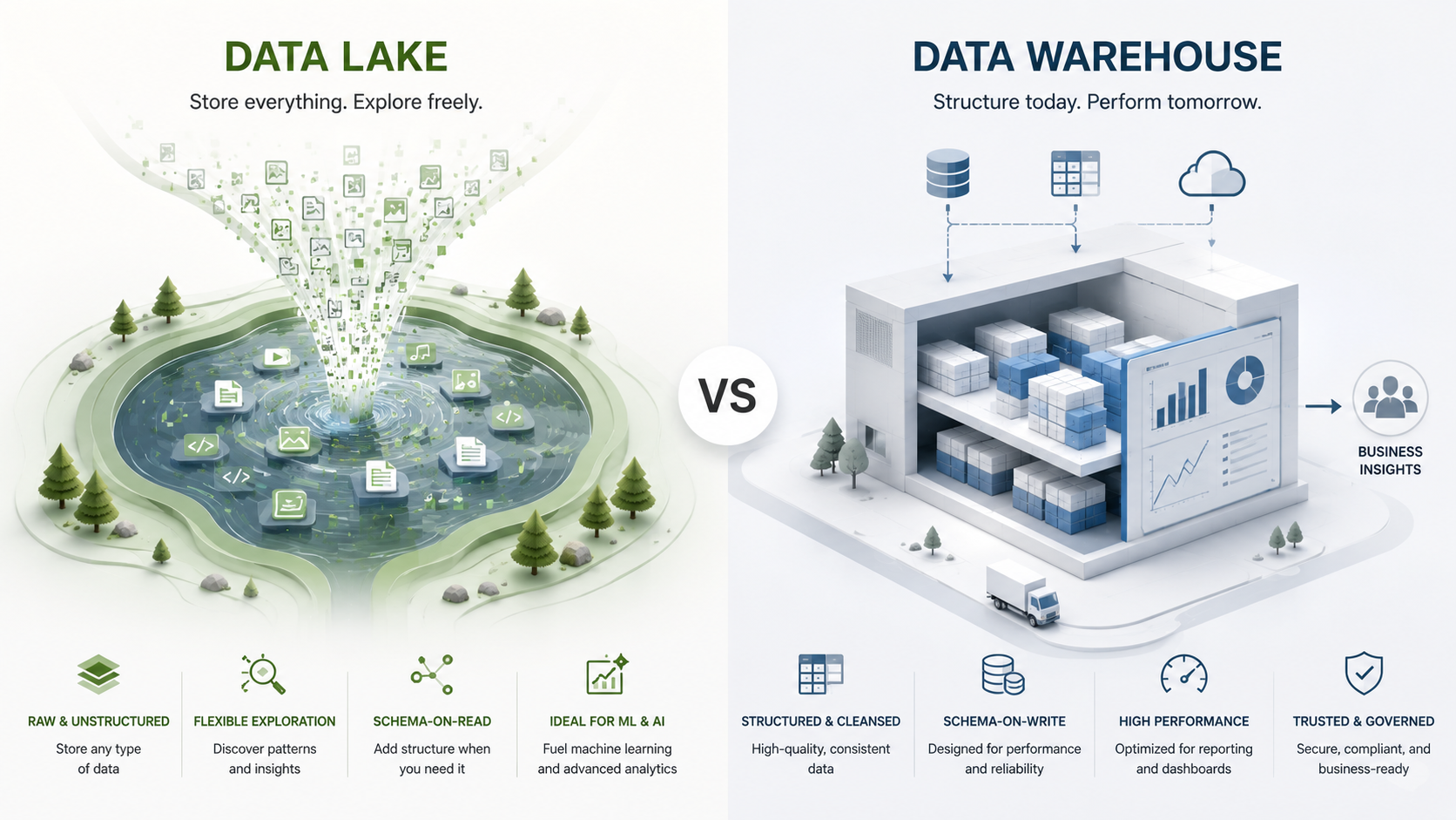 Data Lake vs Data Warehouse